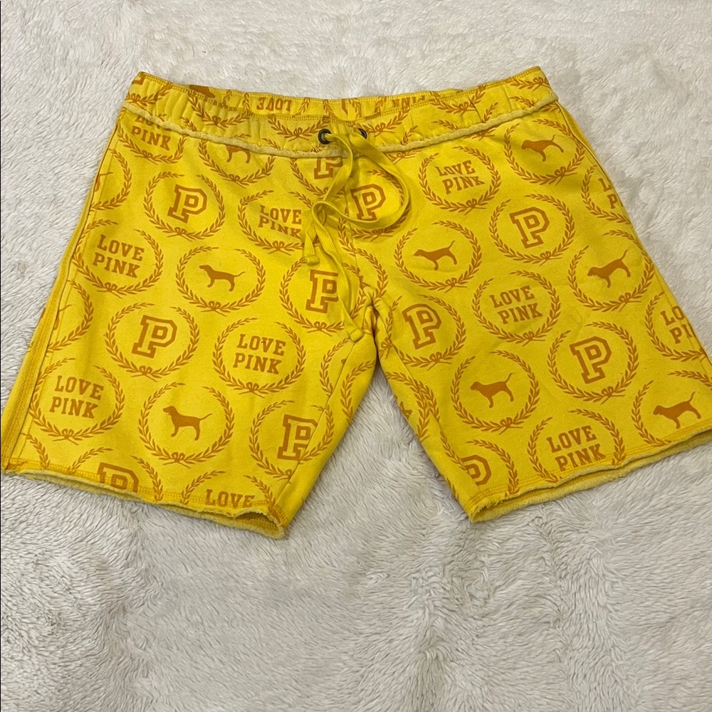 Vintage Yellow Victoria Secret pink shorts Small